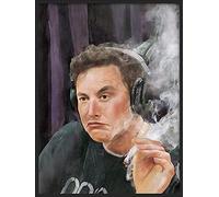 Elon Musk Student Room Working Smoking Cool Best Print Poster Wall Art Picture A4 +