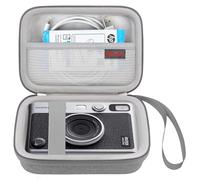 Elonbo Camera Carrying Case Compatible with Fujifilm Instax Mini EVO Instant Camera, Camera Lens Cover Photo Printer Travel Protective Storage Holder, Extra Mesh Pocket Fits Film Charger SD Card,Grey