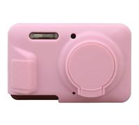 Elonbo Camera Carrying Case for KODAK PIXPRO FZ55 Digital Camera, Pink | Kodak FZ55 Vlogging Camera Soft Silicone Case, Rubber Protective Cover, Anti-Scratch Skin Sleeve with Detachable Lens Cover