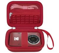 Elonbo Camera Carrying Case for Kodak PIXPRO FZ55 / FZ53 / FZ45 / FZ43 16MP Digital Camera, Vlogging Camera Storage Holder Trave Bag, Mesh Bag Fits Batteries, Cable, Memory Card, Red