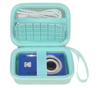 Elonbo Camera Carrying Case for Kodak PIXPRO FZ55 / FZ53 / FZ45 / FZ43 16MP Digital Camera, Vlogging Camera Storage Holder Trave Bag, Mesh Bag Fits Batteries, Cable, Memory Card, Green
