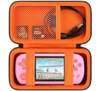 Elonbo Carrying Case Compatible with Beijue 16 Bit Handheld Games for Kids Adults, Classic Retro Video Games Travel Storage Cover Bag, Portable Electronic Game Player Organizer Holder, Black+Orange