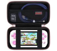 Elonbo Carrying Case Compatible with Beijue 16 Bit Handheld Games for Kids Adults, Classic Retro Video Games Travel Storage Cover Bag, Portable Electronic Game Player Organizer Holder, Rose Gold
