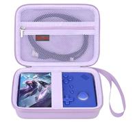 Elonbo Carrying Case for Anbernic RG40XXV/ RG405V/ RG406V Retro Handheld Game Console, Anbernic RG 40XXV Portable Gaming Console Travel Storage Bag, Linux System Games Organizer Holder,Purple