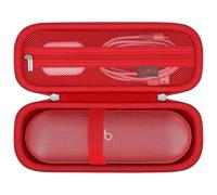 Elonbo Carrying Case for Beats Pill Wireless Bluetooth Speaker, Beats Pill Portable Speaker Travel Bag Storage Holder, Mesh Pocket Fits Charger, Red