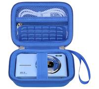 Elonbo Carrying Case for CAMKORY/Gtonster/Lecnippy/Lecran/ROQIOO/aycy/Hiacinto/SMARTKLIK/Vitaler/Froitx/FJFJOPK Digital Camera, Portable Compact Kids Digital Camera Hard Travel Bag, Blue