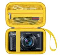Elonbo Carrying Case for Canon PowerShot SX740/ SX730/ SX720/ SX620/ G7X Digital Camera, 4K Video Camera Hard Travel Storage Cover Bag Holder, Mesh Pocket fits Battery, Charging Cable Yellow