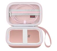 Elonbo Carrying Case for Canon Zoemini/Zoemini 2 Instant Mini Photo Printer | Hard Protective Travel Bag with Mesh Pocket for USB Cable, Rose Gold