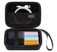 Elonbo Carrying Case for cudinham Thermal Mini Printer, Portable Inkless Sticker Maker Travel Bag, Wireless Bluetooth Label Printer Storage Holder, Mesh Pocket Fits Printer Paper Cable, Black