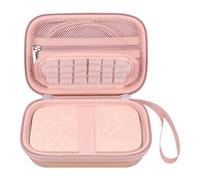 Elonbo Carrying Case for HP Sprocket Portable 2x3 Instant Color Photo Printer, Instant Photo Printer Travel Protective Organizer Holder, Extra Mesh Pocket Fits Photo Paper Cable, Rose Gold