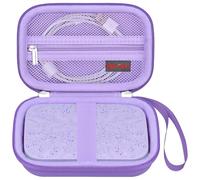 Elonbo Carrying Case for HP Sprocket Portable 2x3 Instant Color Photo Printer, Instant Photo Printer Travel Protective Organizer Holder, Extra Mesh Pocket Fits Photo Paper Cable, Purple