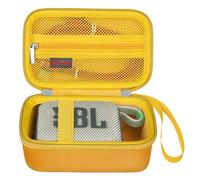 Elonbo Carrying Case for JBL Go 4: Portable Bluetooth Speaker, Wireless Compact Speaker Travel Bag, Waterproof Speaker Protective Storage Holder, Extra Mesh Pocket Fits Charging Cable, Yellow