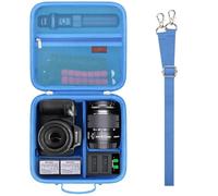 Elonbo Carrying Case for KODAK PIXPRO AZ528/ AZ255/ AZ405/ AZ425/ AZ401 Digital Camera, Kodak PIXPRO Astro Zoom Vlogging Camera Wide Angle Lens Telephoto Lens Accessories Hard Travel Storage Bag,Blue