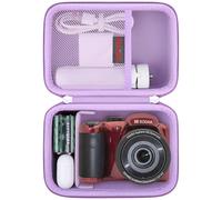 Elonbo Carrying Case for Kodak PIXPRO AZ528/ AZ255/ AZ405/ AZ425/ AZ401 Digital Camera, Kodak PIXPRO Astro Zoom Vlogging Camera Hard Travel Storage Bag, Mesh Pocket fits Battery Cable, Purple