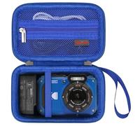 Elonbo Carrying Case for Kodak PIXPRO WPZ2 Waterproof Digital Camera, Kodak PIXPRO WPZ2 Hard Travel Bag, Mesh Pocket fits USB Cable Battery, Blue