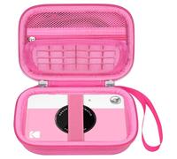 Elonbo Carrying Case for KODAK Printomatic Full-Color Instant Print Digital Camera, Portable Mini Photo Printer Hard Travel Bag, Picture Printer Storage Holder, Mesh Bag Fits Photo Paper Cable, Pink