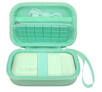 Elonbo Carrying Case for Liene 2x3” Photo Printer, Portable Mini Color Instant Print Digital Camera Hard Travel Bag, Smartphone Picture Printer Holder, Mesh Pocket Fits Photo Paper, Light green