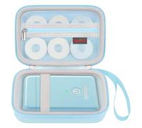 Elonbo Carrying Case for Nelko P21 / for TYPONOS P21 Label Maker Machine, Portable Bluetooth Label Printer Travel Bag, Small Mini Smart Phone Handheld Labeler Storage Holder, Pocket Fits Label Paper