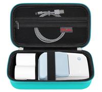 Elonbo Carrying Case for NIIMBOT B21 / B1 Label Maker Machine, Portable Mini Wireless Bluetooth Label Printer Travel Bag, Small Handheld Labeler Storage Holder, Mesh Pocket Fits Label Paper, Green