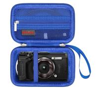 Elonbo Carrying Case for OM System Tough TG-7 Digital Camera/OM System Olympu TG-6 Underwater Camera, Rugged Waterproof Shockproof WiFi 4K Video Digital Camera Storage Cover Travel Bag, Blue
