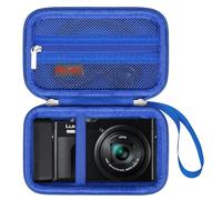 Elonbo Carrying Case for Panasonic Lumix DC-TZ99/ LX10/ ZS60/ ZS70/ ZS80/ ZS200/ ZS100 4K Digital Camera, Vlogging Camera Travel Bag Storage Cover, Mesh Pocket fits Battery. Blue