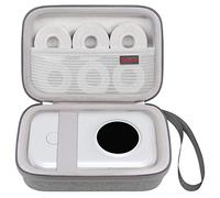 Elonbo Carrying Case for Phomemo D30 Label Maker Machine/Phomemo D35, Portable Bluetooth Label Printer Travel Bag,Small Mini Smart Phone Handheld Labeler Storage Holder,Pocket Fits Label Paper,Grey