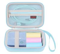 Elonbo Carrying Case for Phomemo M02 Label Maker, Pocket Printer Mini Sticker Printer Bluetooth Inkless Thermal Photo Printer Travel Bag, Label Printer Storage Holder, Mesh Pocket Fits Label Paper