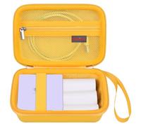 Elonbo Carrying Case for Phomemo M02 Label Maker, Pocket Printer Mini Sticker Printer Bluetooth Inkless Thermal Photo Printer Travel Bag, Label Printer Storage Holder, Mesh Pocket Fits Label Paper