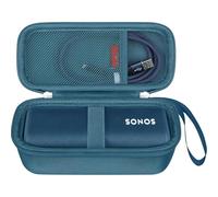 Elonbo Carrying Case for Sonos Roam 2 / Sonos Roam Portable Waterproof Bluetooth Speaker, Compact Wireless Speaker Hard Travel Protective Bag Storage Holder, Extra Mesh Pocket Fits Cable, Blue