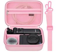 Elonbo Carrying Case for Sony ZV-1F / ZV-1 / ZV-1 II Digital Camera, Sony ZV 1F Vlogging Camera Hard Travel Protective Bag, Vlogger Accessory Kit Tripod Microphone Grip Organizer Holder, Pink
