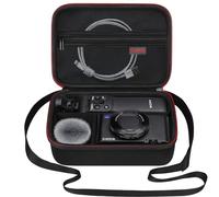 Elonbo Carrying Case for Sony ZV-1F / ZV-1 / ZV-1 II Digital Camera, Sony ZV 1F Vlogging Camera Hard Travel Protective Bag, Vlogger Accessory Kit Tripod Microphone Organizer Holder, Black