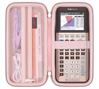 Elonbo Carrying Case for Texas Instruments TI-84 Plus CE/TI-84 Plus/TI-83 Plus CE Color Graphing Calculator, Extra Mesh Pocket Fits Charger, Manual and Accessories, Rose Gold