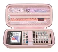 Elonbo Carrying Case for Texas Instruments TI-84 Plus CE/TI-84 Plus/TI-83 Plus/TI-83 Plus CE Color Graphing Calculator, Extra Mesh Pocket Fits Charging Cable Charger Manual, Rose Gold+Rose Gold