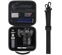 Elonbo Case for Canon EOS 2000D/ 4000D/ R50/ 250D/ R100 DSLR Camera, Black | Hard Travel Carrying Case with Shoulder Strap and 3 Dividers for Canon R6 Mark II/ R50V/R8/R7/R10/90D Camera, Lens, Tripod