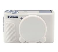 Elonbo Case for Canon PowerShot SX740/ SX730 HS Digital Camera, Off White | Canon SX740 HS HS Soft Silicone Camera Case, Slim Anti-Scratch Rubber Sleeve Protective Skin with Detachable Lens Cover