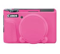 Elonbo Case for Canon PowerShot SX740/ SX730 HS Digital Camera, Rose Red | Canon SX740 HS HS Soft Silicone Camera Case, Slim Anti-Scratch Rubber Sleeve Protective Skin with Detachable Lens Cover