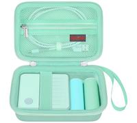 Elonbo D110 Label Maker Machine Carrying Case, Travel Bag for NIIMBOT/JADENS D110 Portable Bluetooth Wireless Label Printer, Small Mini Thermal Sticker Printer Storage Holder, Pocket Fits Tape,Green