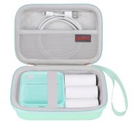 Elonbo D110 Label Maker Machine Carrying Case, Travel Bag for NIIMBOT/JADENS D110 Portable Bluetooth Wireless Label Printer, Small Mini Thermal Sticker Printer Storage Holder, Pocket Fits Tape,Green