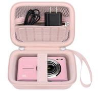 Elonbo Digital Camera Carrying Case Compatible with CAMKORY/Gtonster/Lecnippy/Lecran/ROQIOO/aycy/Hiacinto/SMARTKLIK/Vitaler/Froitx/FJFJOPK Portable Compact Kids Digital Camera, Pink