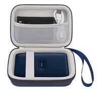 Elonbo Hard Carry Case for Fujifilm Mini Link Smartphone Printer, Instant Photo Printer Travel Protective Case Bag Pictures Printer Storage Box, Extra Mesh Pocket Fits Film Charger, Dark Blue