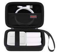 Elonbo Label Maker Machine Carrying Case, Travel Bag for INVISEN/for SUPVAN E10/for NIIMBOT D110/D11/D101 Portable Bluetooth Wireless Label Printer, Small Mini Thermal Sticker Printer Bag, Black