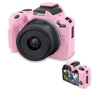 Elonbo Silicone Camera Case for Canon EOS R50 Mirrorless Camera, EOS R50 Mirrorless Vlogging Camera Soft Rubber Protective Case, Pink