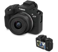Elonbo Silicone Camera Case for Canon EOS R50 Mirrorless Camera, EOS R50 Mirrorless Vlogging Camera Soft Rubber Protective Case, Black