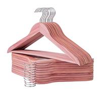 ELONG HOME American Red Cedar Hangers 20 Pack, Wooden Suit Hangers with 360° Swivel Hook, Smooth Surface Slim Cedar Wood Coat Hangers, Great for Refresh Closet