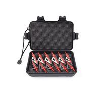 ELONG OUTDOOR 12 Pack 3 Fixed Blade Archery Hunting Broadheads Arrowheads 100 Grain with Storage Case Arrow Head Screw-in Tips for for Compound Bow & Crossbow