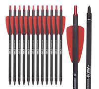ELONG OUTDOOR 7.5" Crossbow Bolts Carbon Arrows SP350 with 100grain Tips for Cobra System R9 Bow Hunting, Pack of 12
