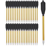 ELONG OUTDOOR Aluminium Crossbow Bolts Arrows 6.3" Steel Tips for 50-80lbs Pistol Mini Crossbow Archery Target Shooting Hunting (Pack of 36)