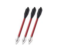 ELONG OUTDOOR Aluminium Crossbow Bolts Arrows 6.5" Steel Broadhead Tips Hunting Arrows for 50-80lbs Mini Crossbow Archery Pistol - Fishing Hunting Target Practice (Pack of 3)