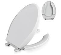 Elongated Commercial Open Front Toilet Seat with Soft Close Lid Quick Release for Easy Cleaning Durable and Hygienic Design for Public Restrooms