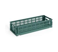 Elongated folding crate Crate Dark green XS